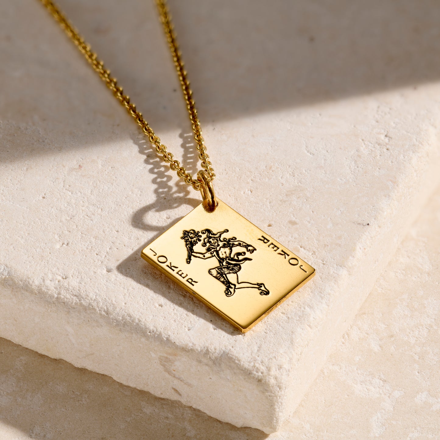 Joker Playing Card Charm Necklace