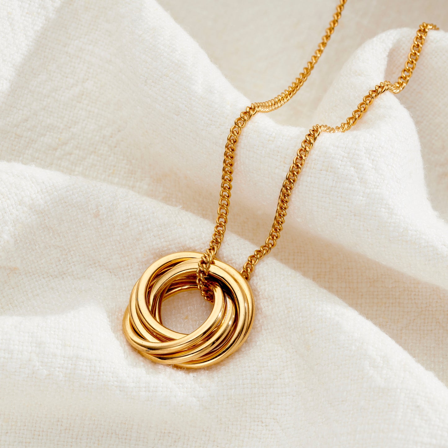 Personalised Knot Russian Ring Necklace