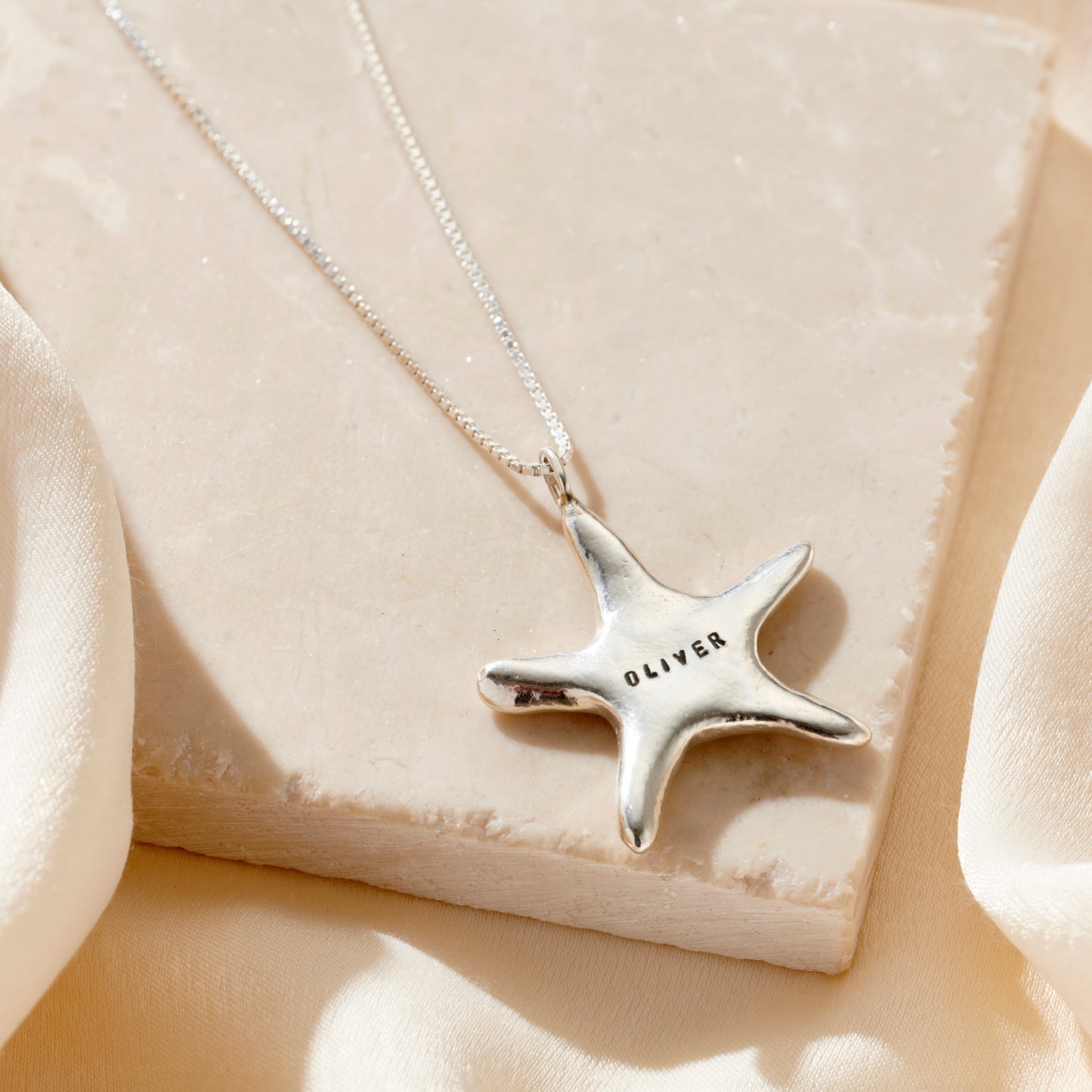 Large Personalised Fortune Starfish Necklace
