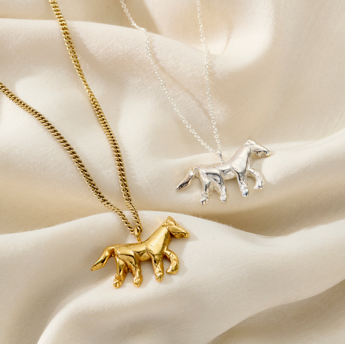 Personalised Large Horse Pendant Necklace group view