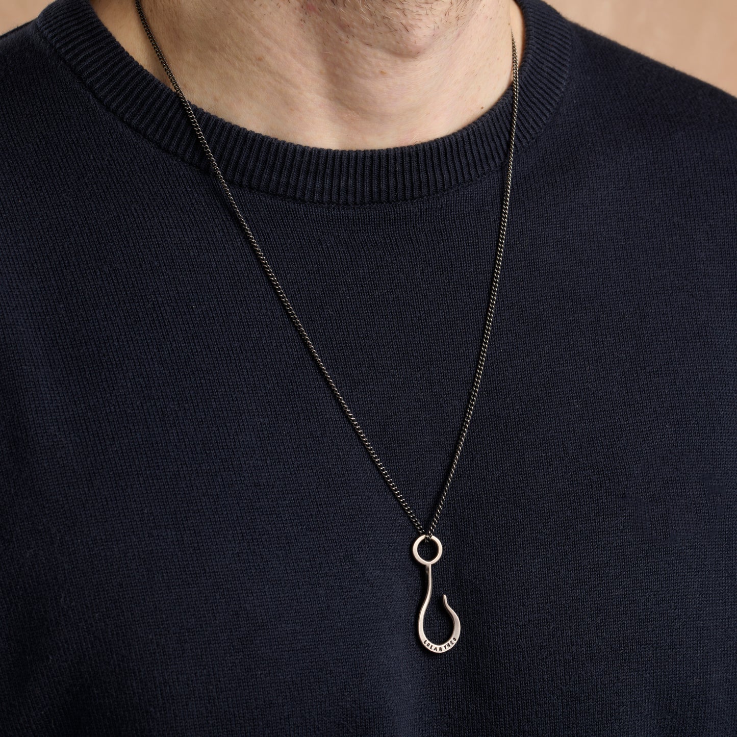 Men's Personalised Hook Necklace