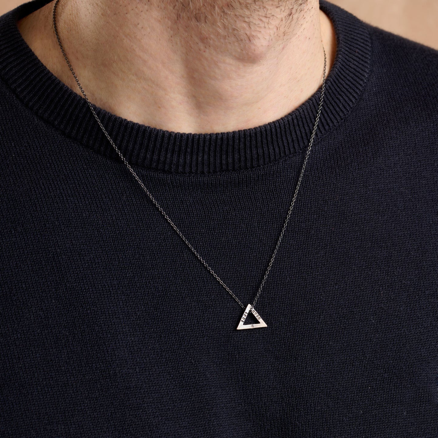 Men’s Personalised Mini Triangle Necklace