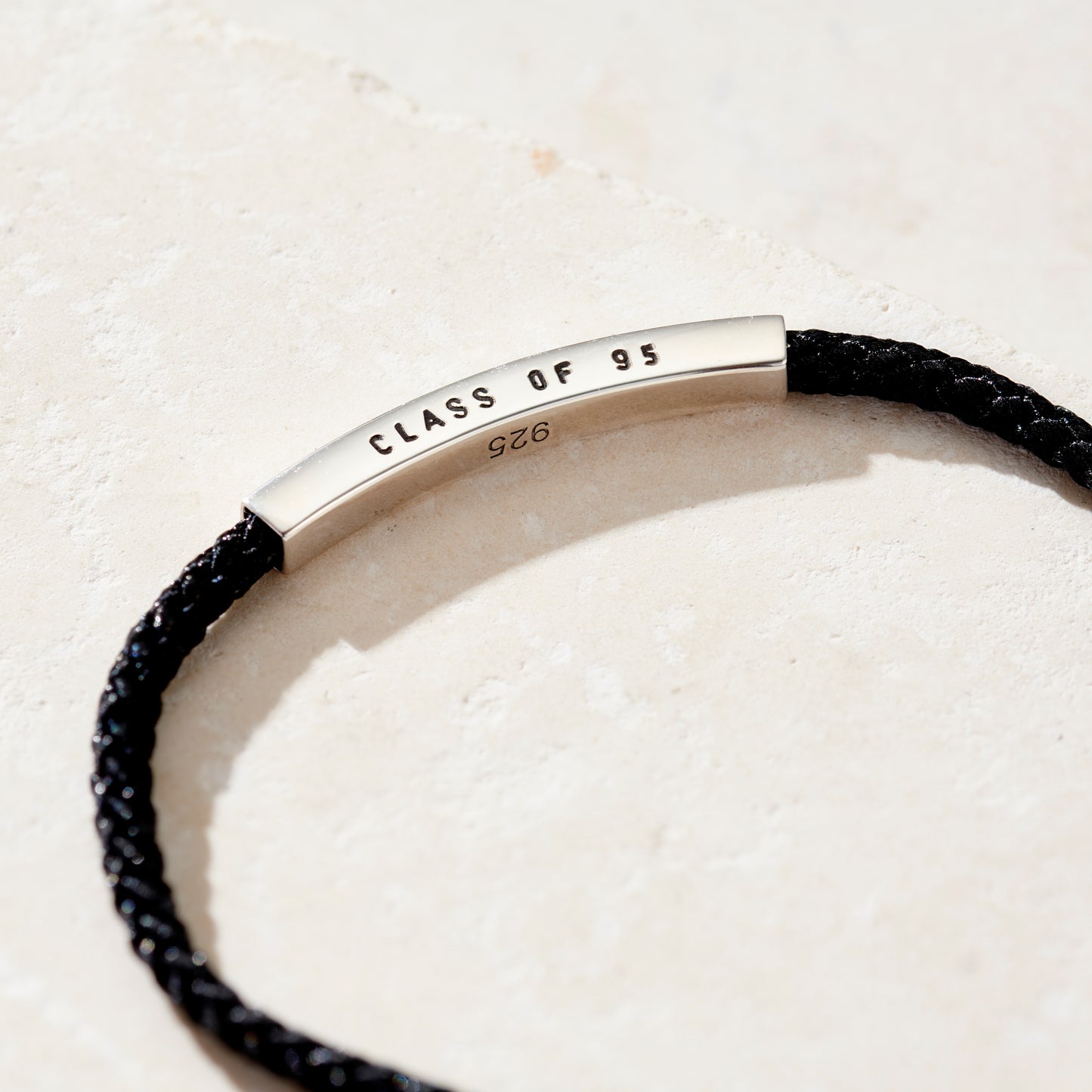 Men’s Cord Personalised ID Bracelet