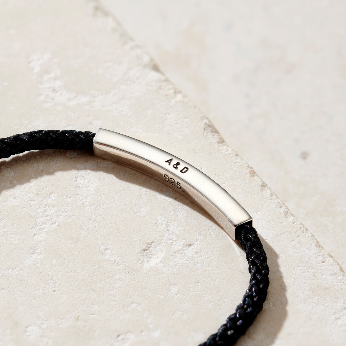Men’s Cord Personalised ID Bracelet