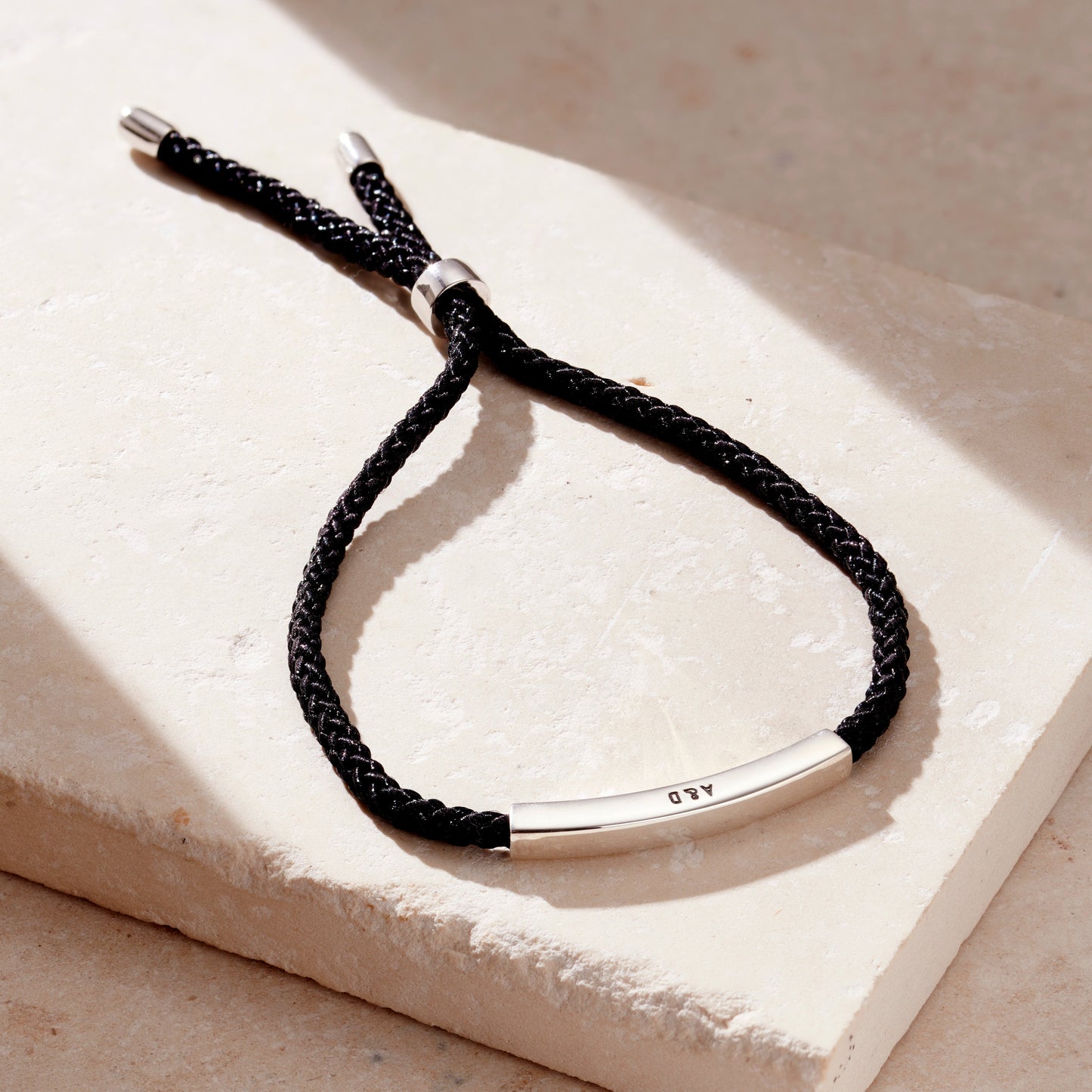 Men’s Cord Personalised ID Bracelet