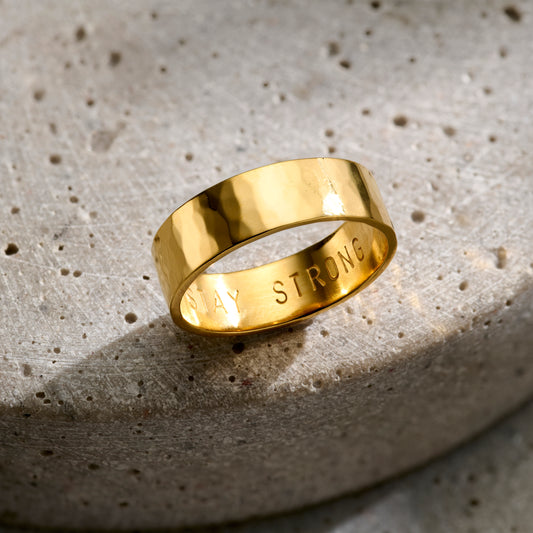 Mens Personalised Chunky Ring