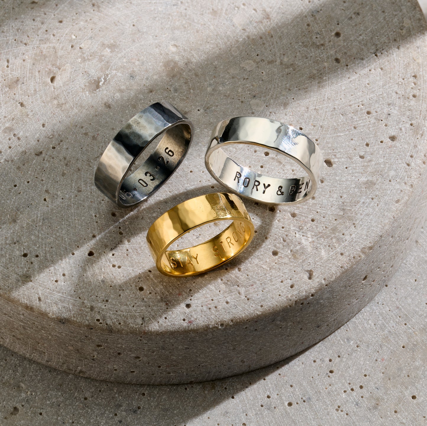 Mens Personalised Chunky Ring