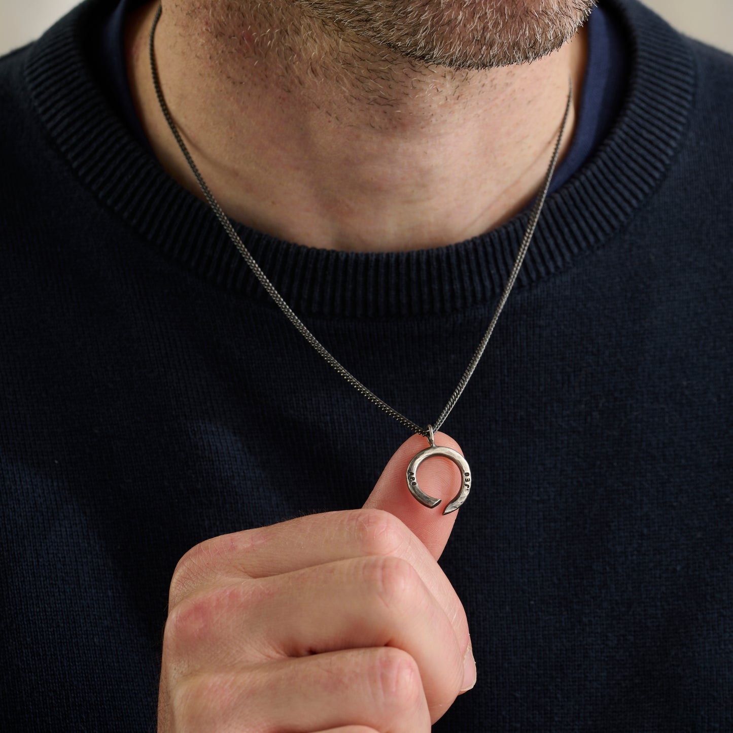 Personalised Men's Open Flow Pendant Necklace