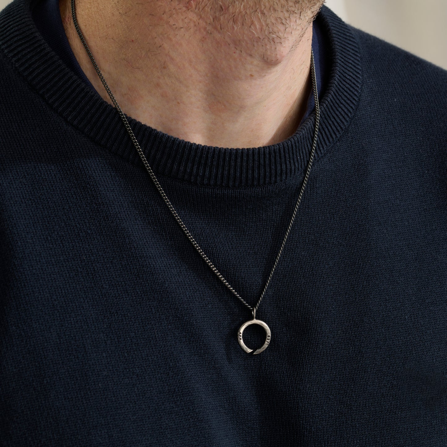 Personalised Men's Open Flow Pendant Necklace