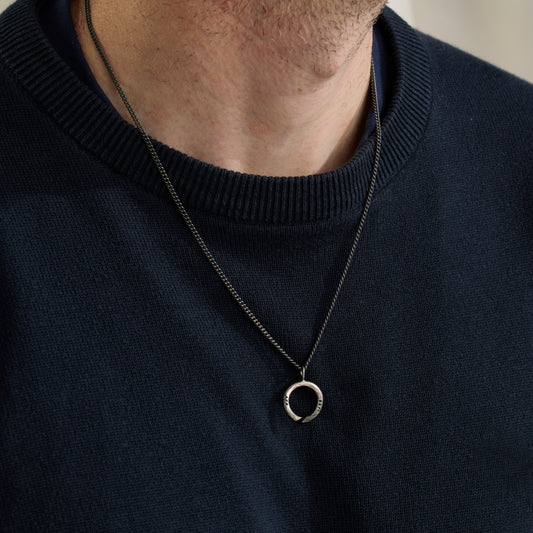 Personalised Men's Open Flow Pendant Necklace