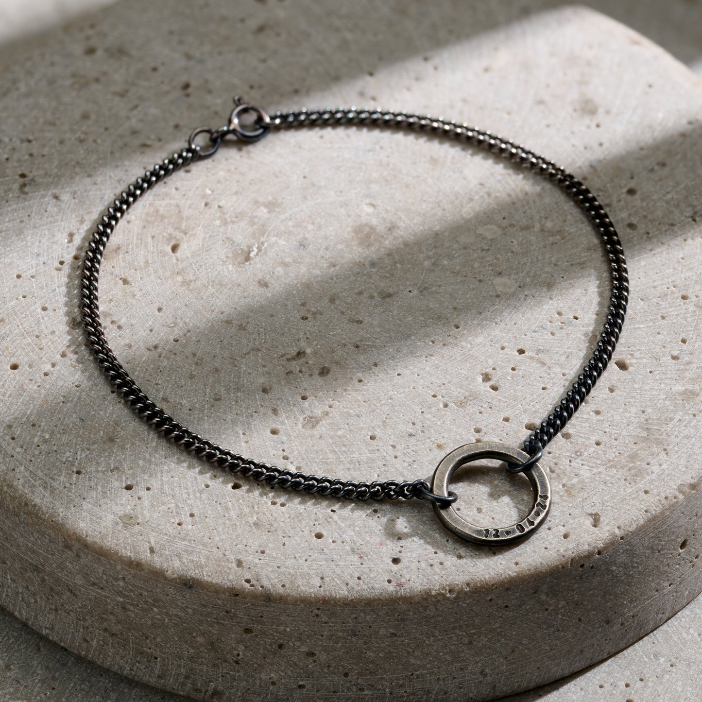 Personalised Men's Interlinking Hoops Bracelet