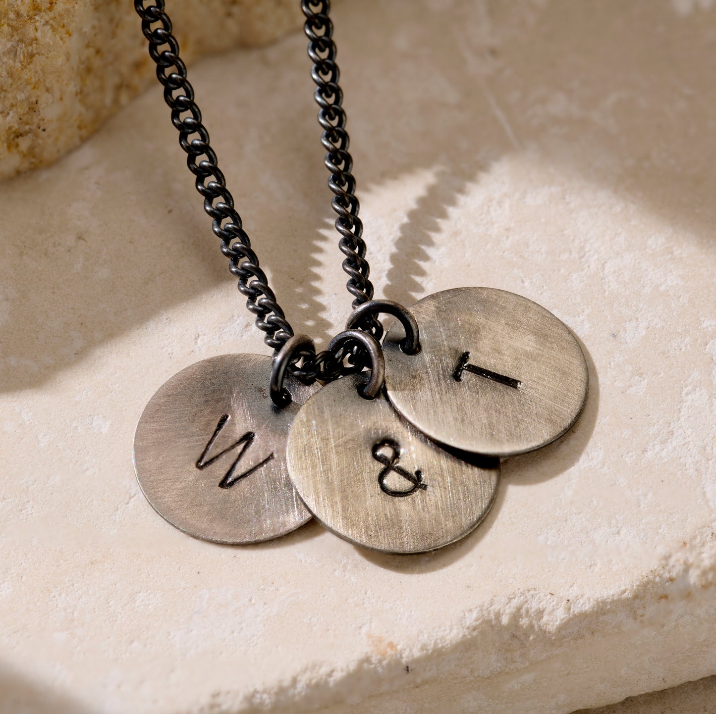Personalised Men's Initial Disc Necklace