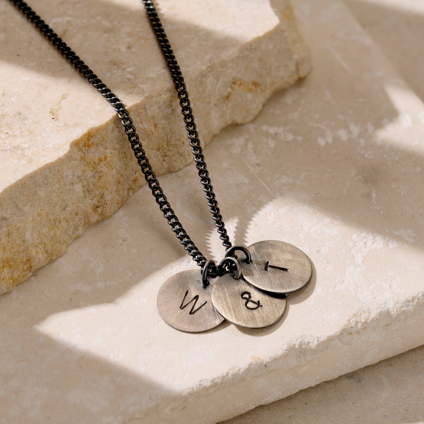 Personalised Men's Initial Disc Necklace