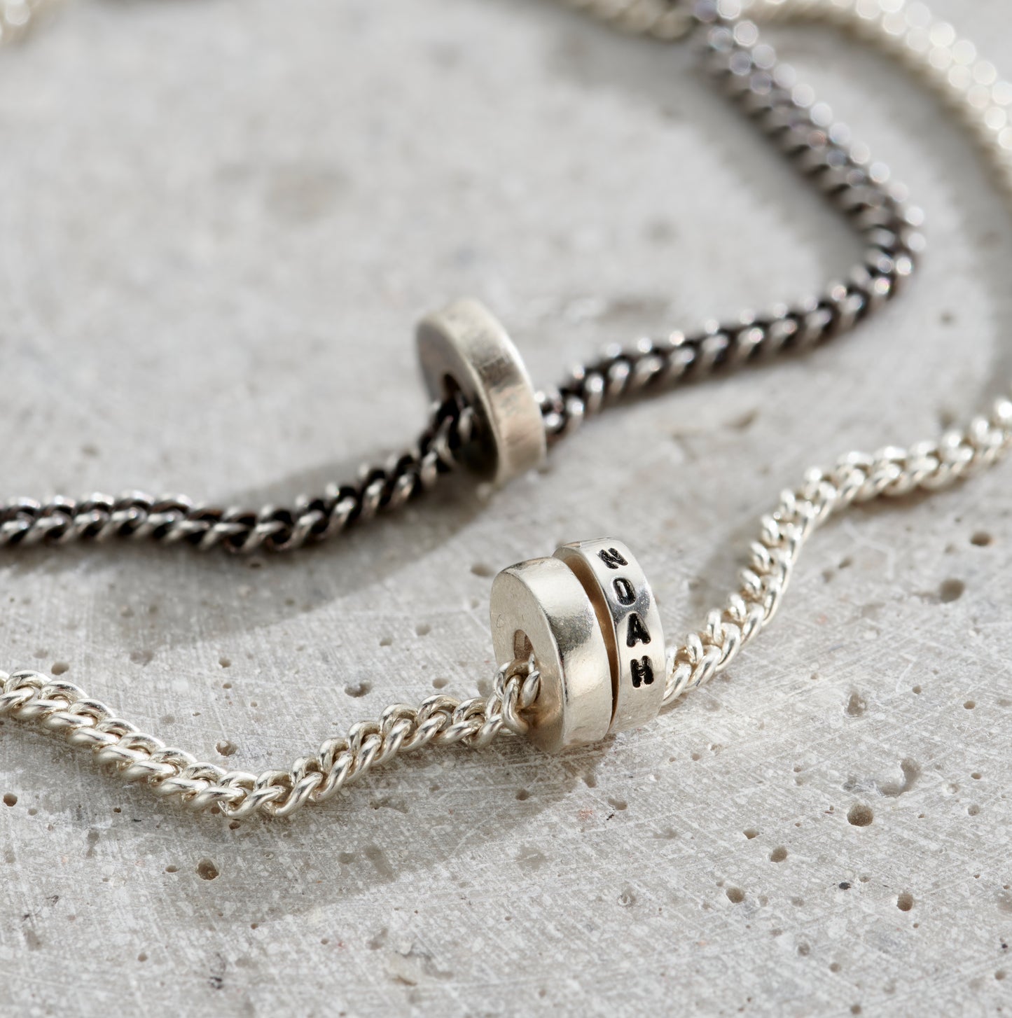 Men's Personalised Mini Spinning Disc Bracelet