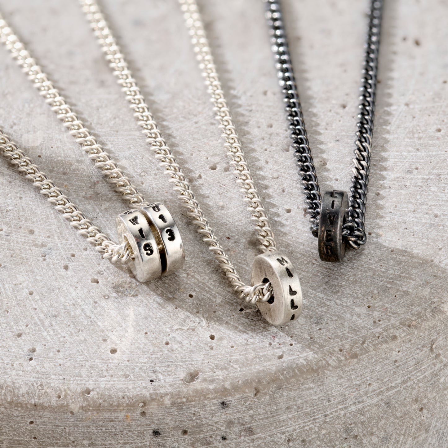 Personalised Men's Mini Spinning Disc Necklace