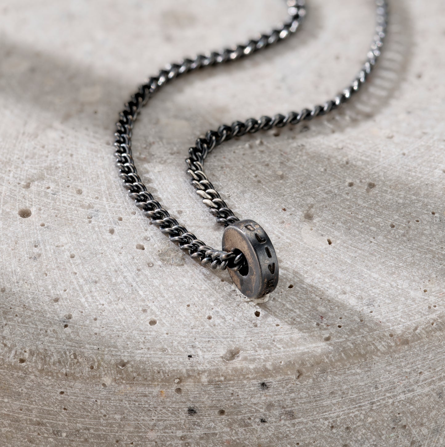 Personalised Men's Mini Spinning Disc Necklace