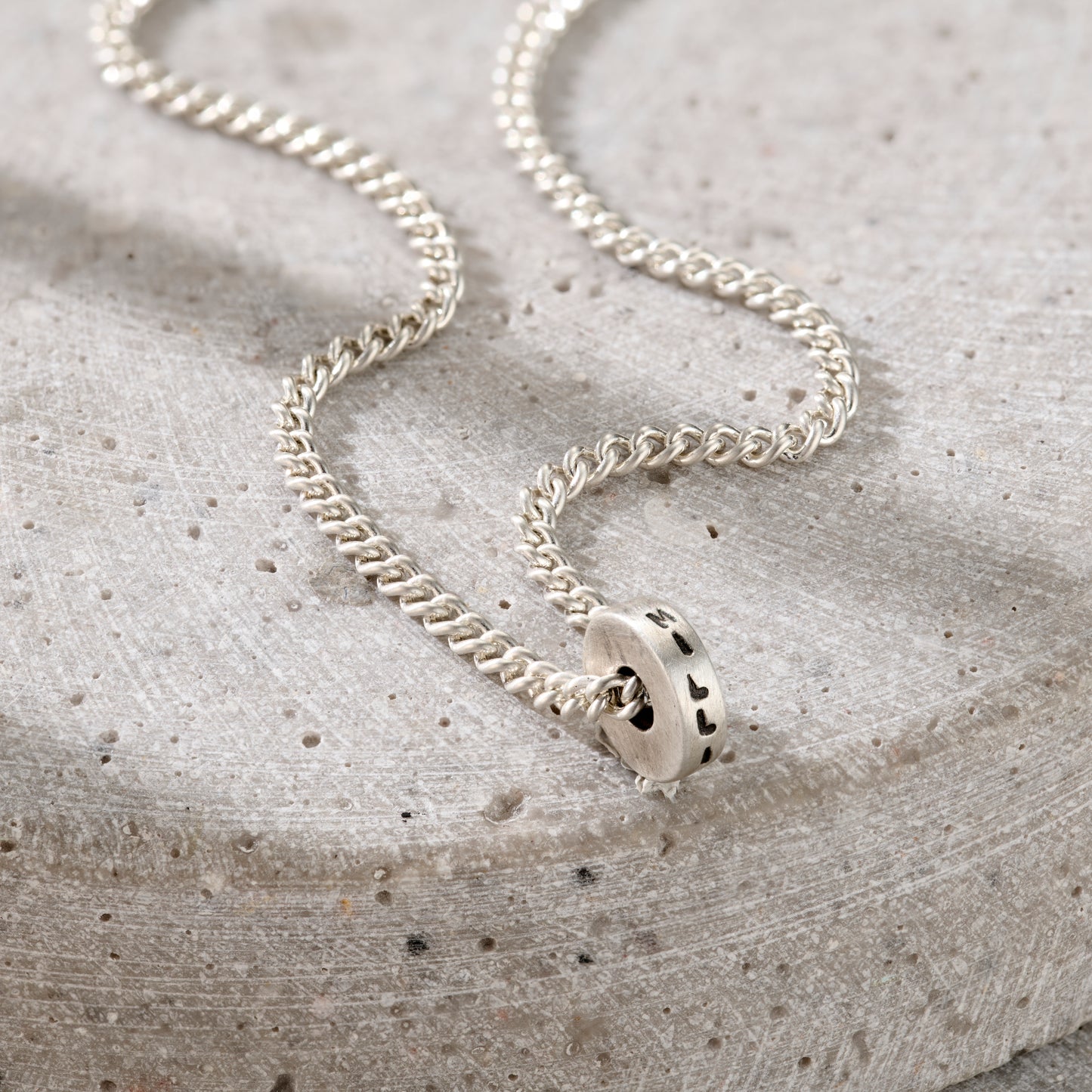 Personalised Men's Mini Spinning Disc Necklace