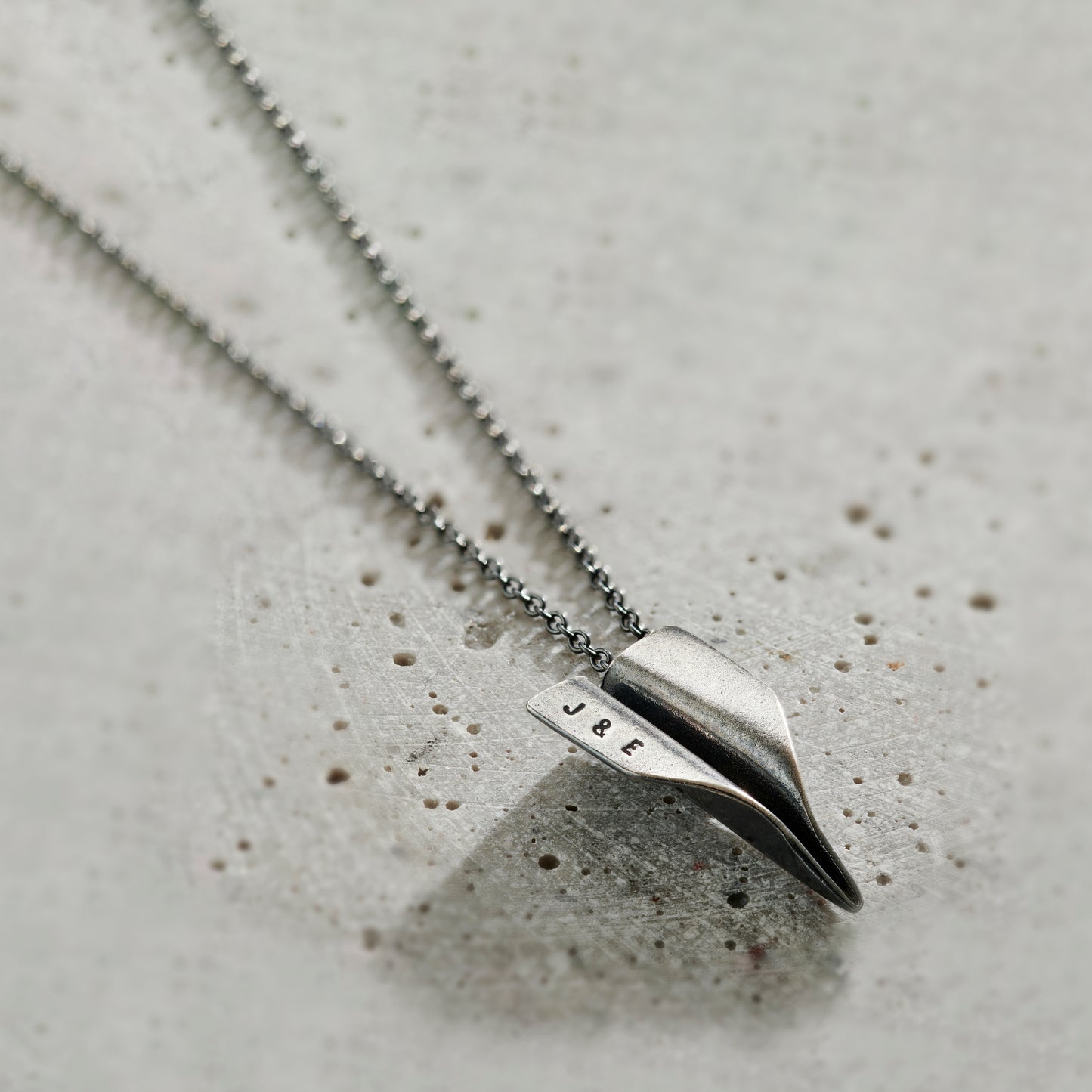 Men's Personalised Paper Plane Necklace