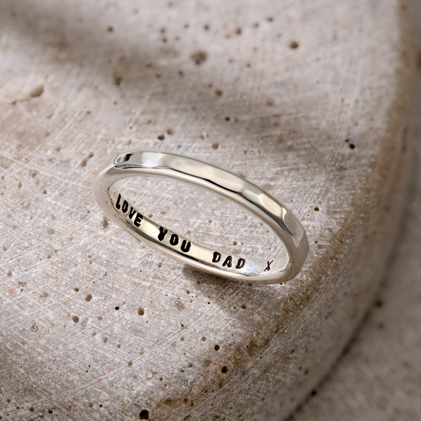 Men's Personalised Stacker Ring