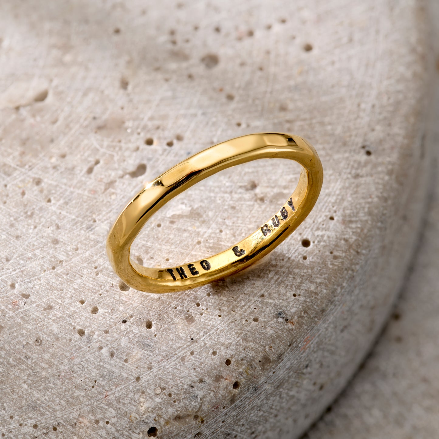 Men's Personalised Stacker Ring