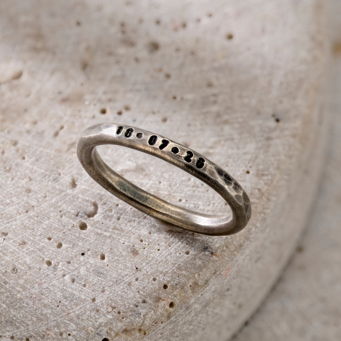 Men's Personalised Stacker Ring