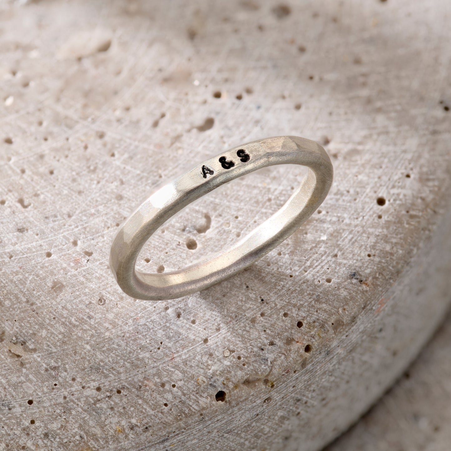 Men's Personalised Stacker Ring