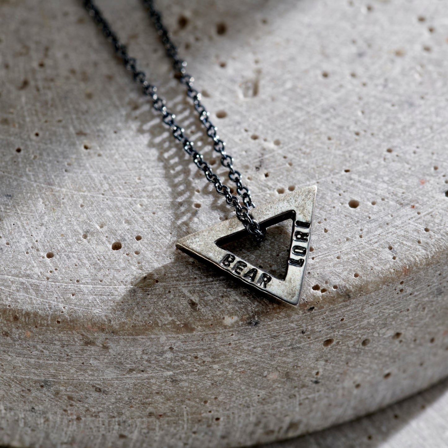 Men’s Personalised Mini Triangle Necklace