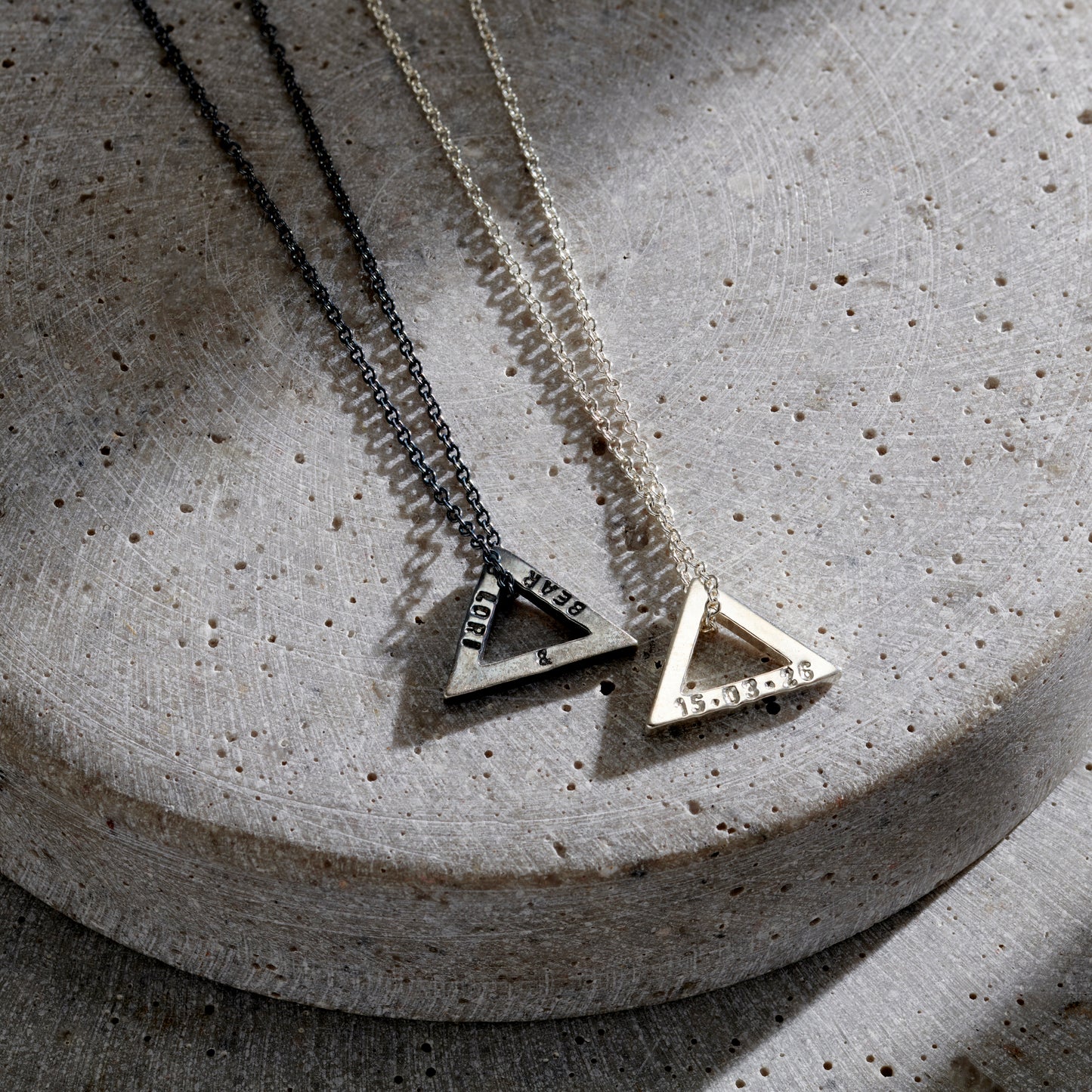 Men’s Personalised Mini Triangle Necklace