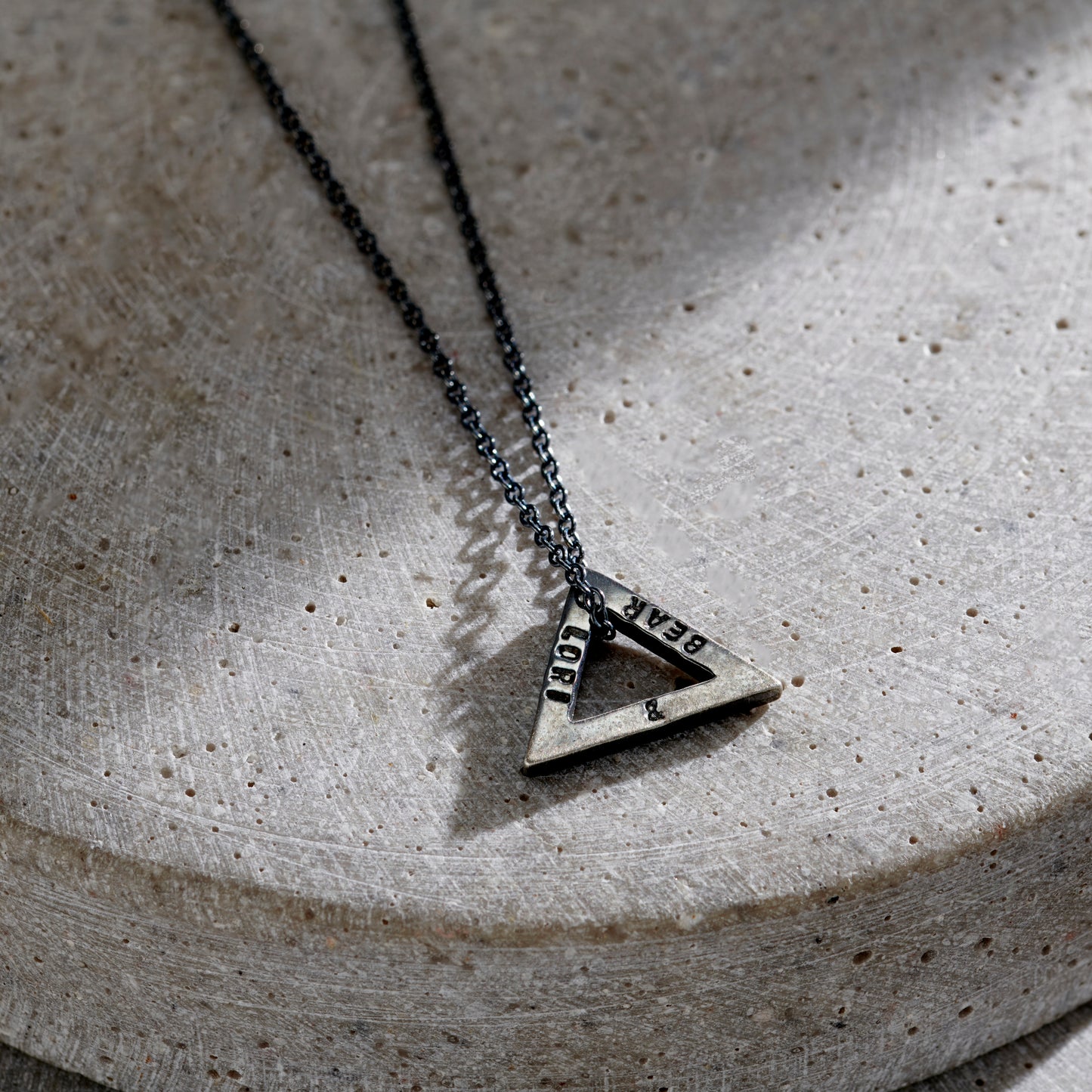 Men’s Personalised Mini Triangle Necklace