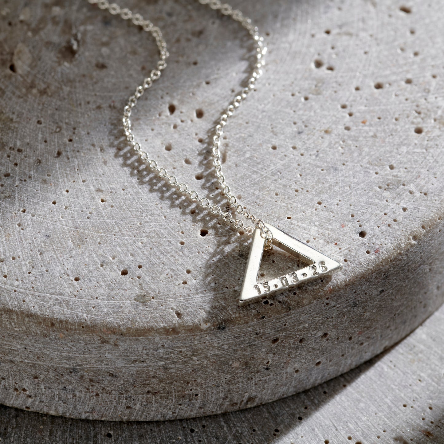 Men’s Personalised Mini Triangle Necklace
