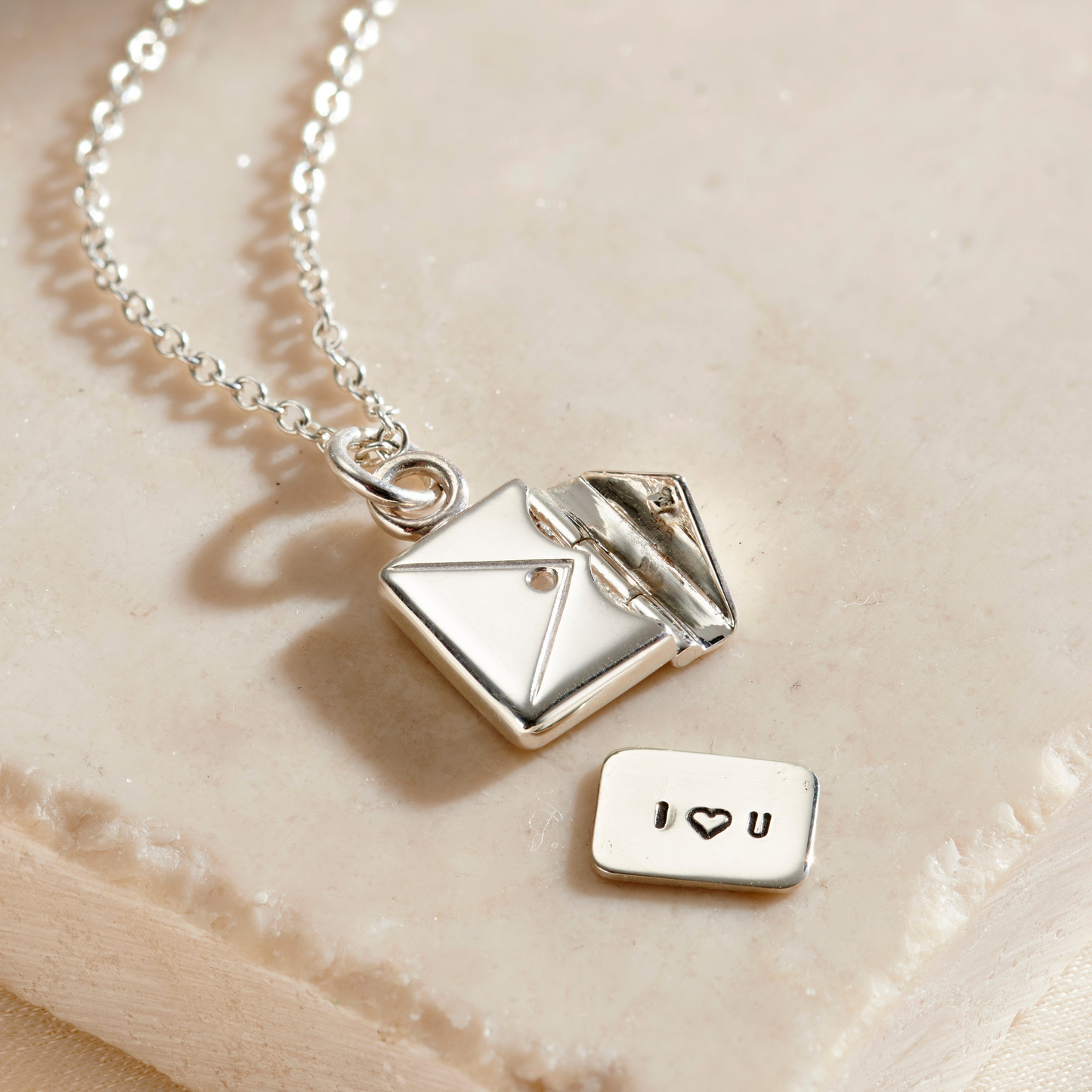 Personalised Mini Message Envelope Necklace