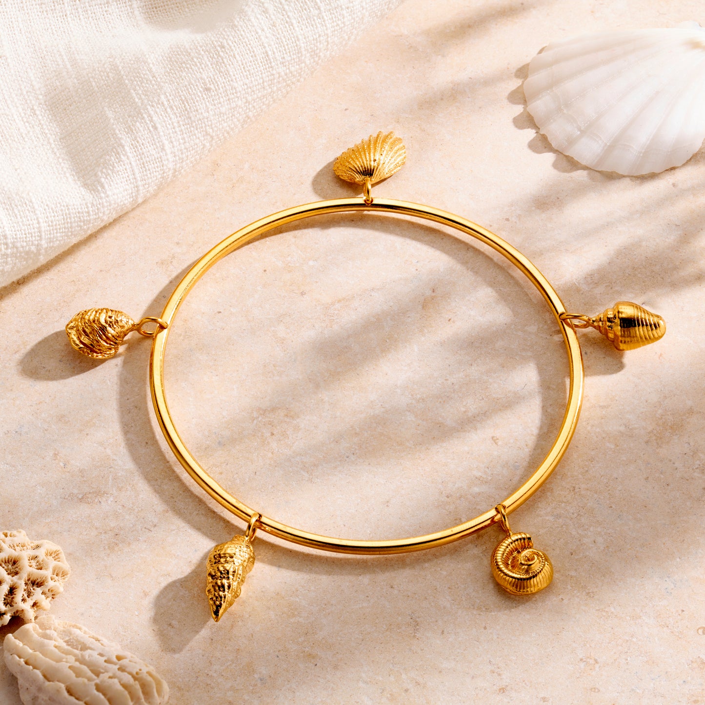 Personalised Mini Tidal Shell Station Bangle