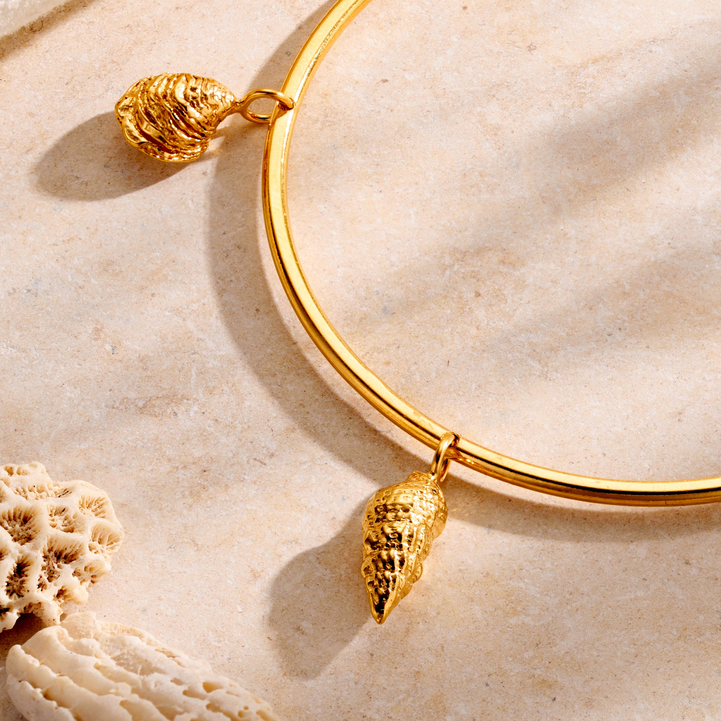 Personalised Mini Tidal Shell Station Bangle