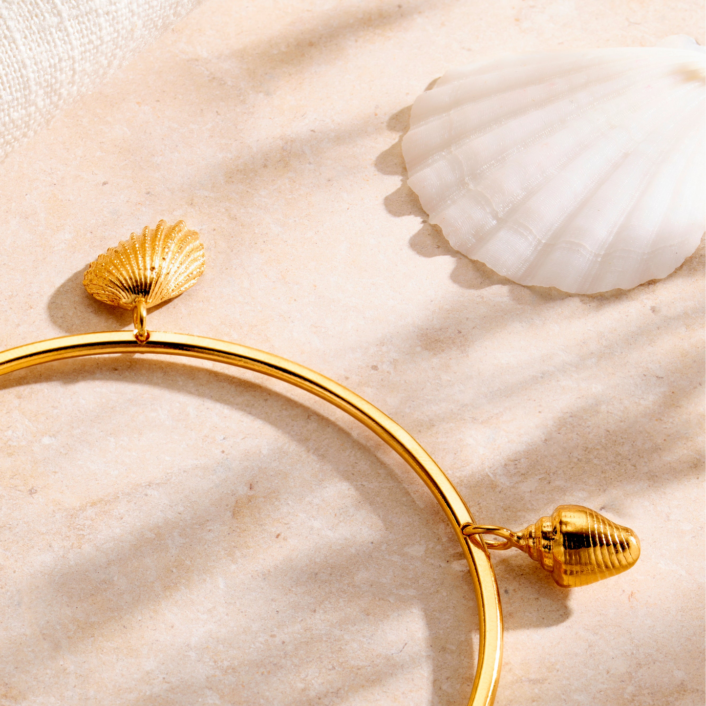 Personalised Mini Tidal Shell Station Bangle