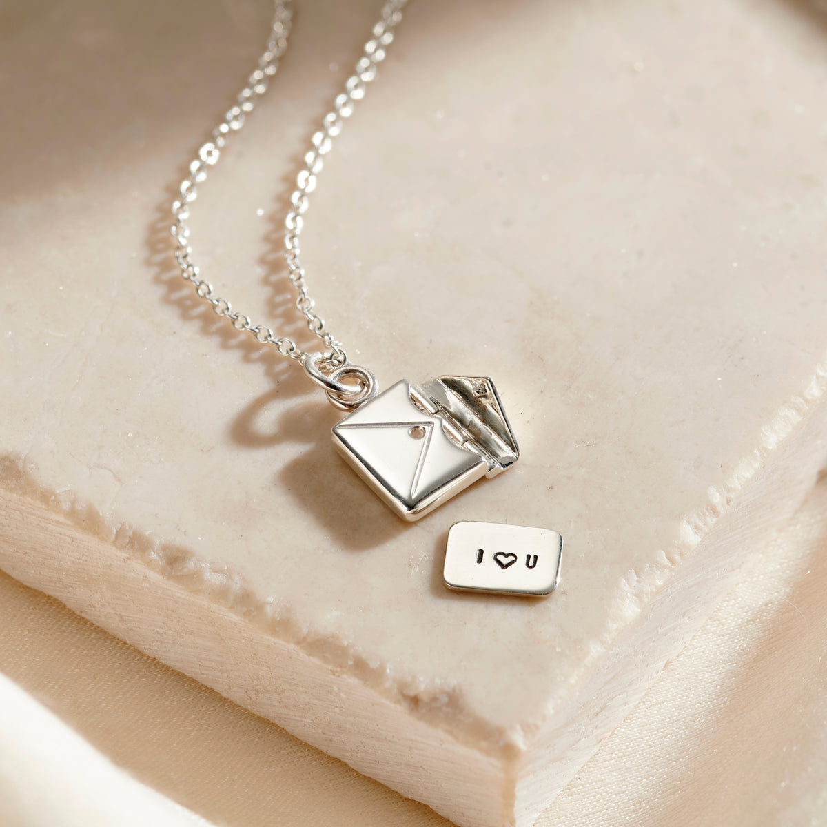 Personalised Mini Message Envelope Necklace