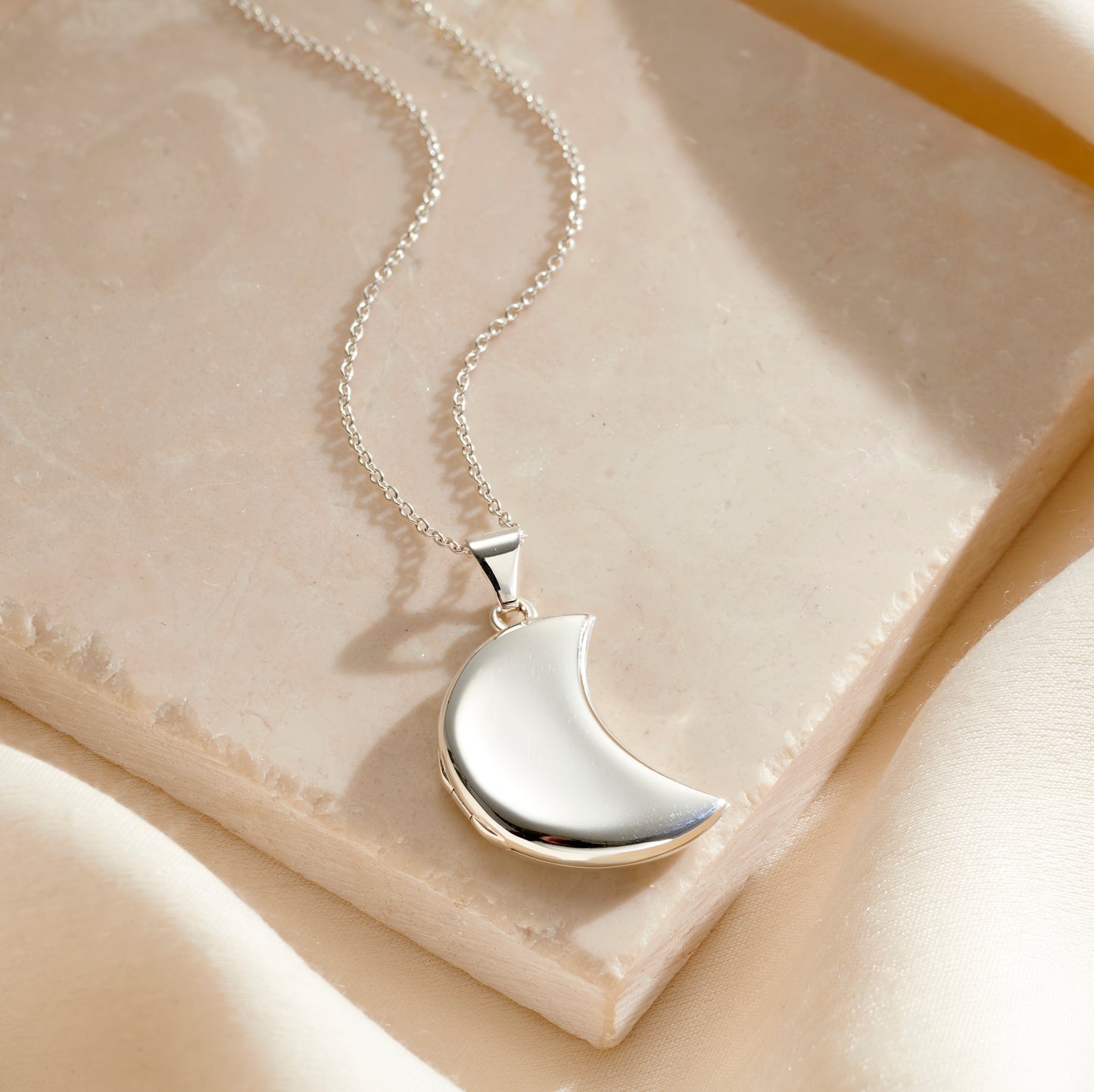 Personalised Crescent Moon Locket