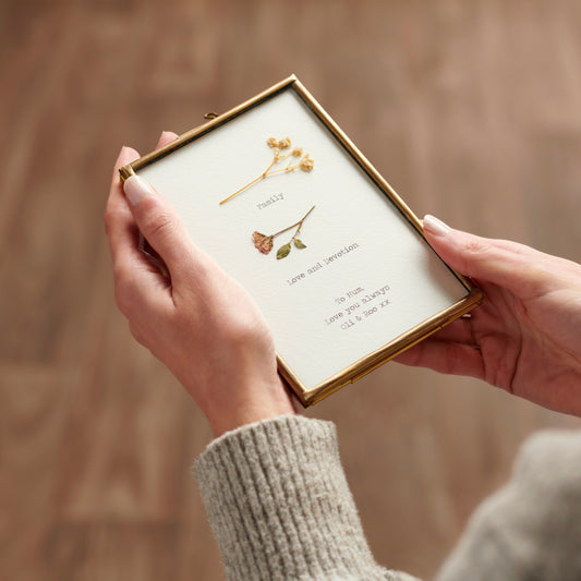 Personalised Pressed Flowers Quote Frame