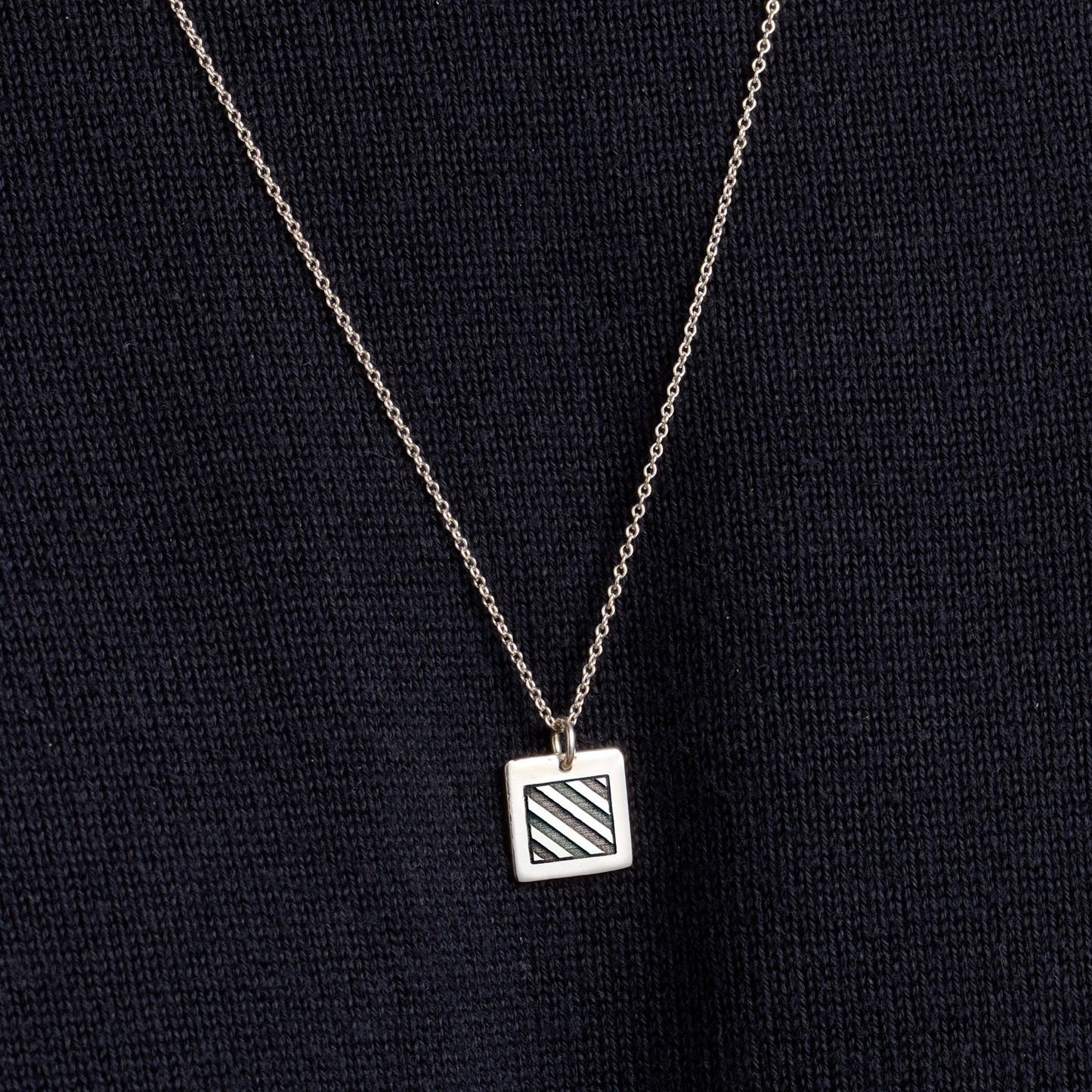 Square Personalised Nautical Flag Necklace