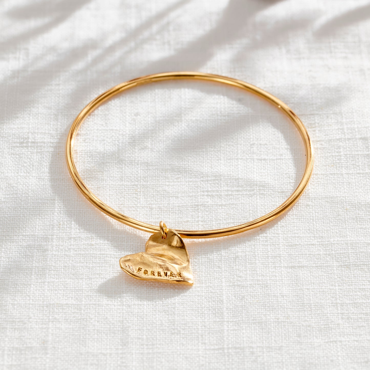 Fortune Heart Charm Bangle