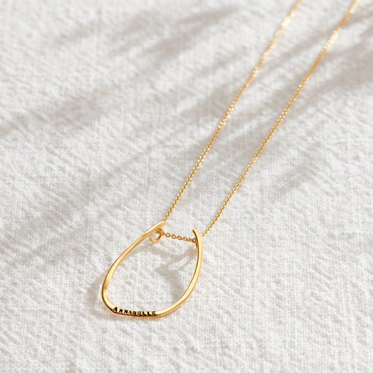 Personalised Organic Ring Holder Necklace
