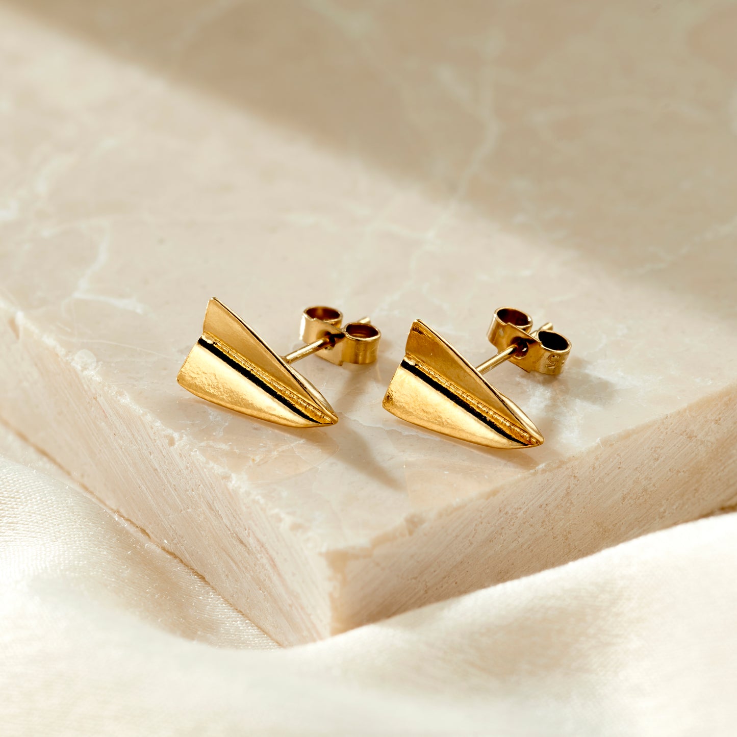 Paper Plane Stud Earrings