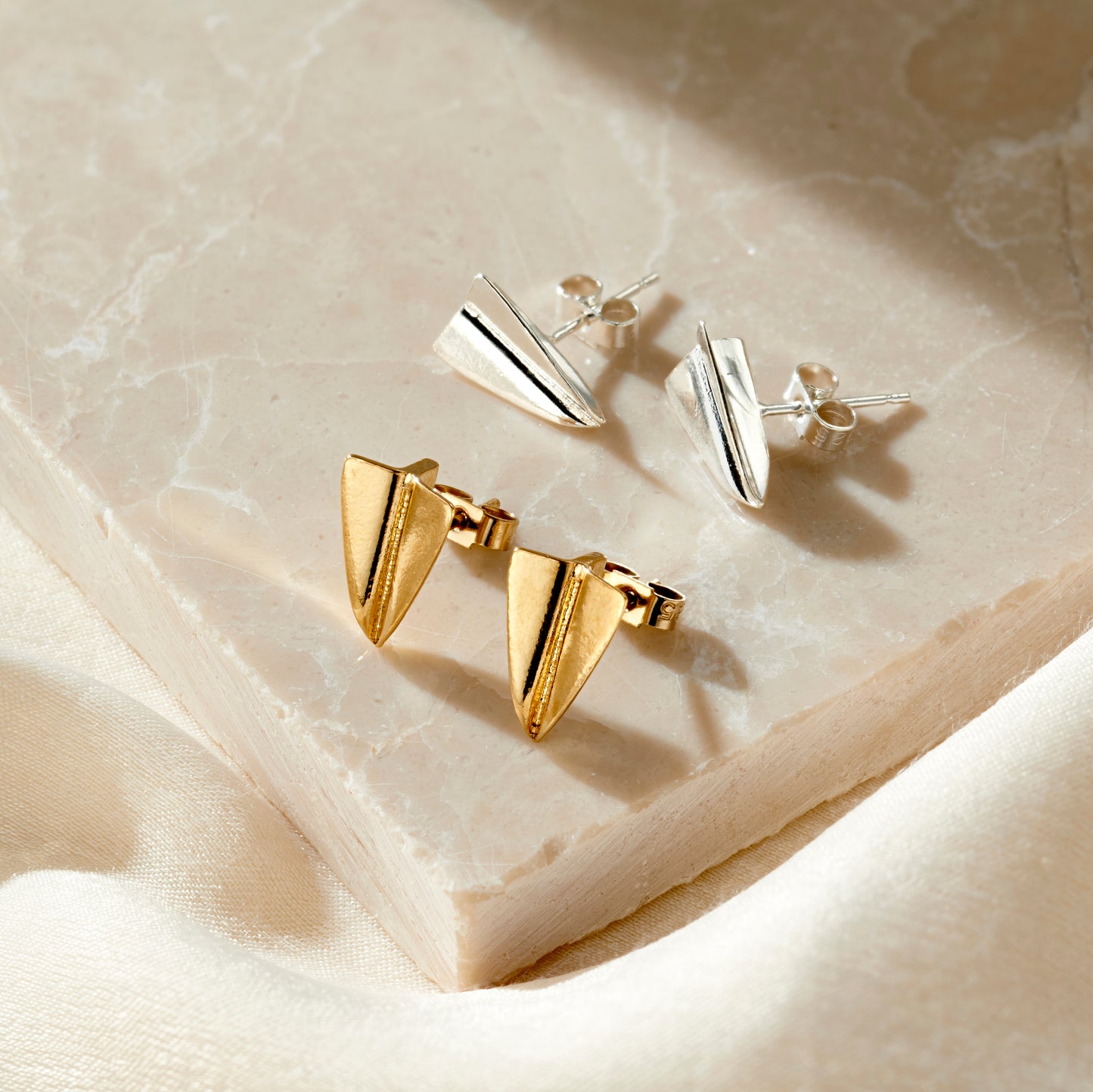 Paper Plane Stud Earrings
