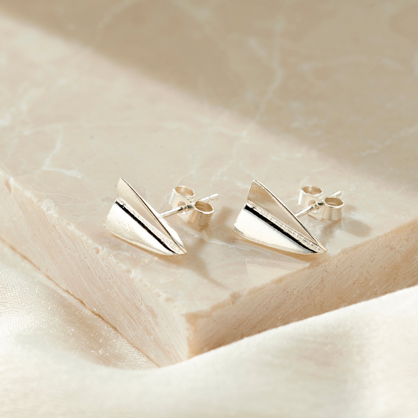 Paper Plane Stud Earrings