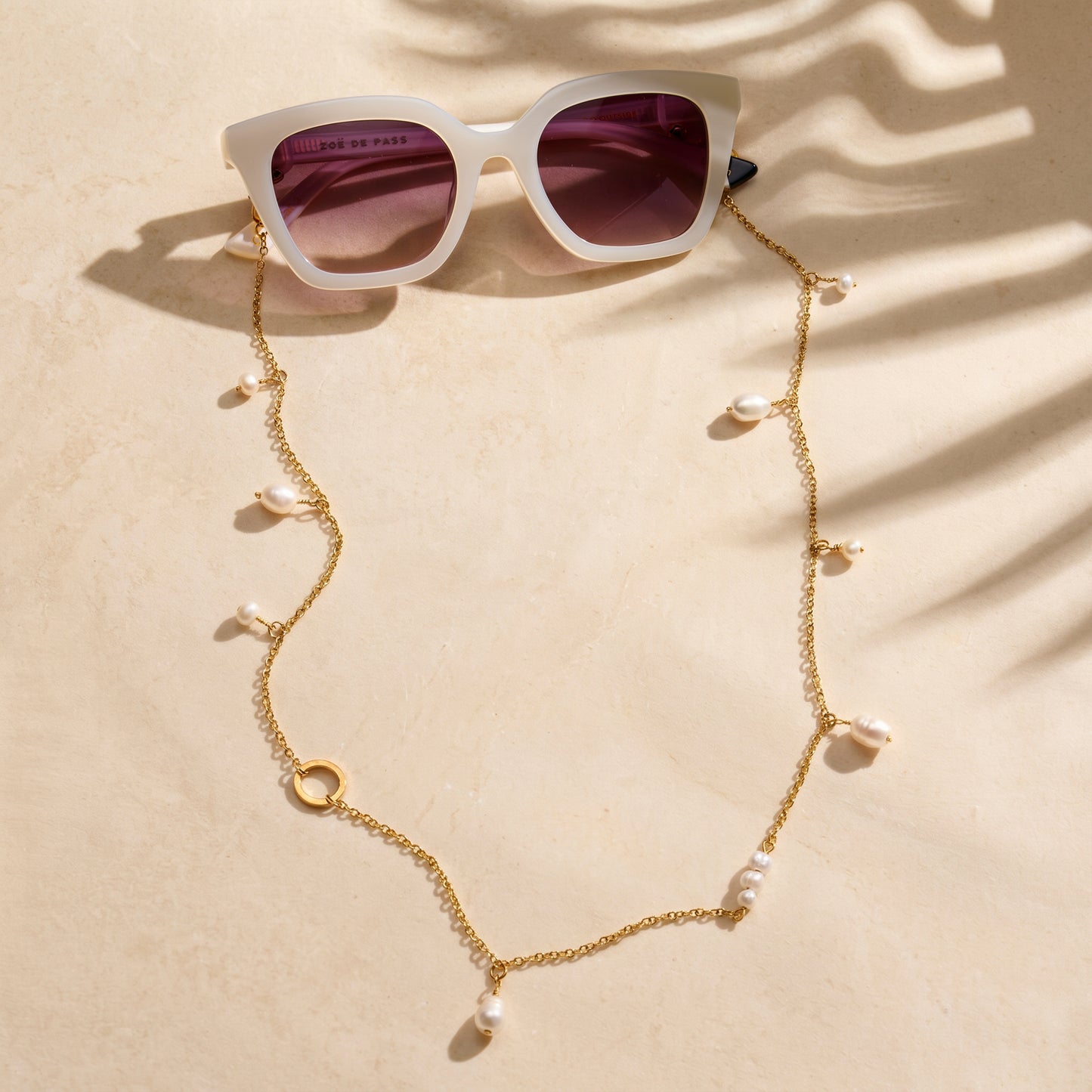Pearl Sunglasses Chain Necklace
