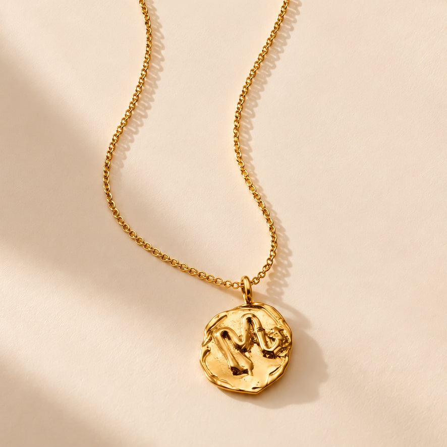 Personalised Zodiac Pebble Talisman Necklace