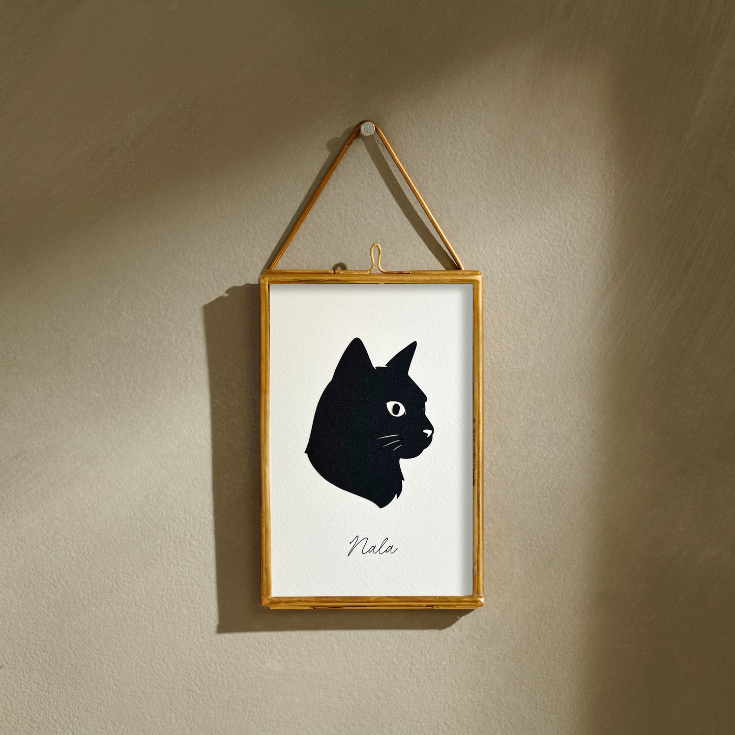 Personalised Pet Cameo Paper Cut Framed Print