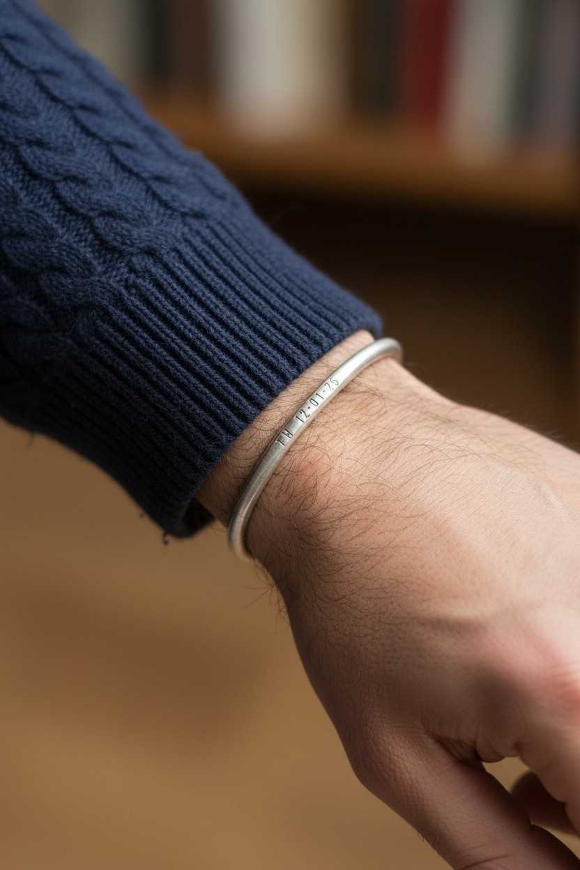 Personalised Rounded Cuff Bangle