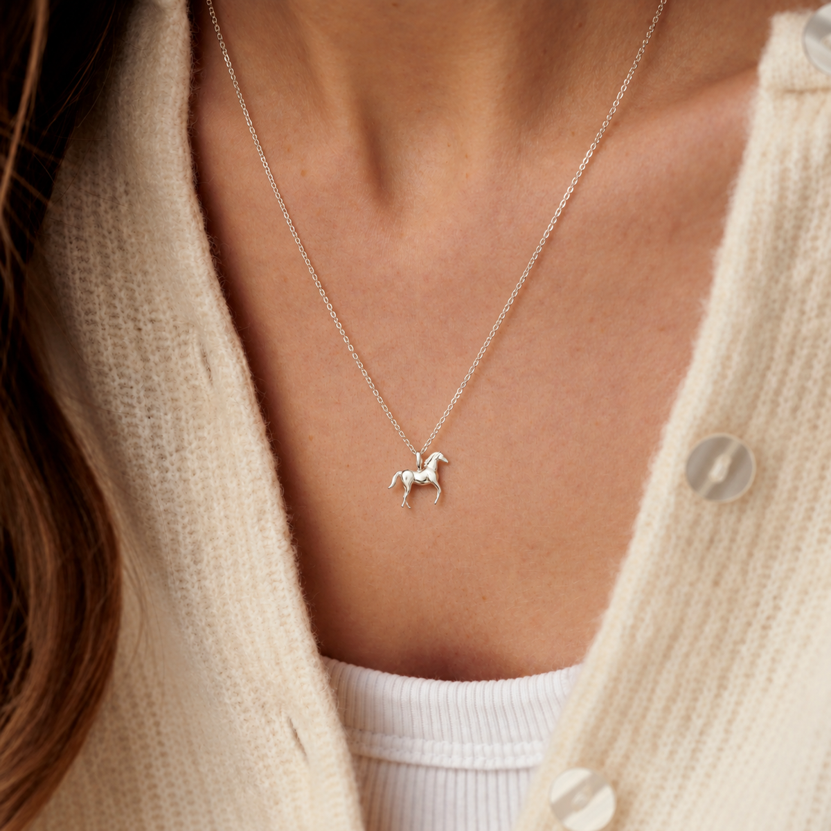 Small Horse Pendant Necklace