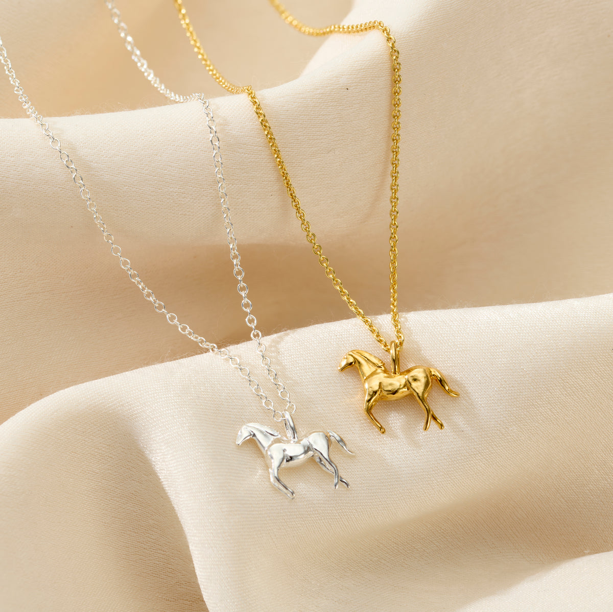 Small Horse Pendant Necklace group view