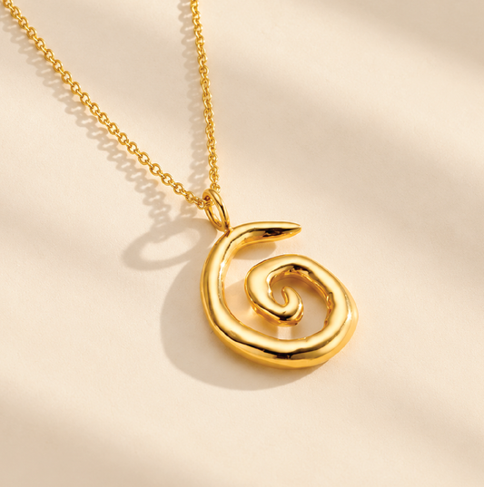 Personalised Spiral Pendant Necklace